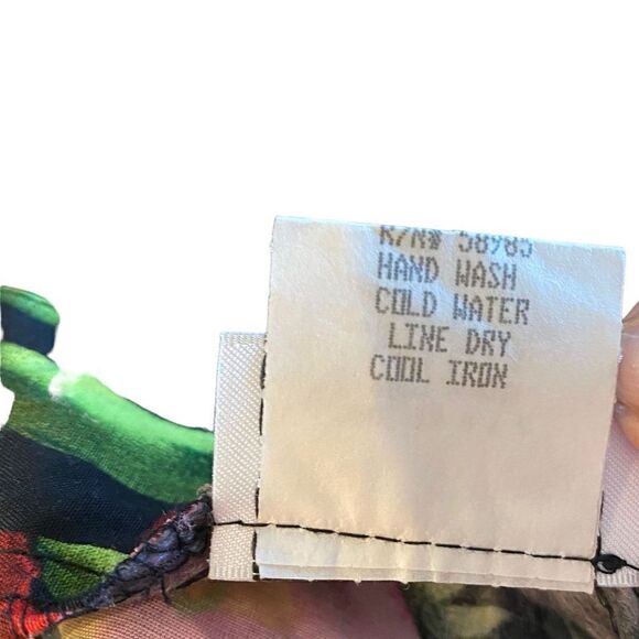 Clio Sz 10 Vintage Black Vibrant Orchid Tropical Button Top Pencil Skirt Set - Picture 11 of 11